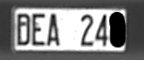 Narrow license plate